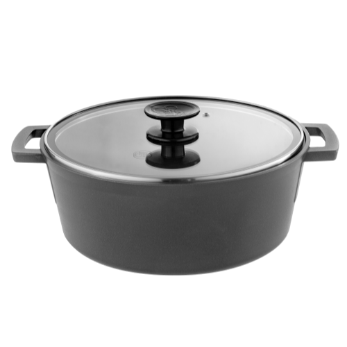 Cacerola 24cm Nuit con tapa de vidrio
